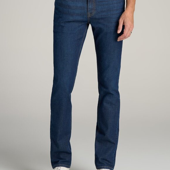 American Tall Dylan Slim Fit Fleeced Jeans for Tall Men in Colorado Blue Wash Si - Picture 3 of 3